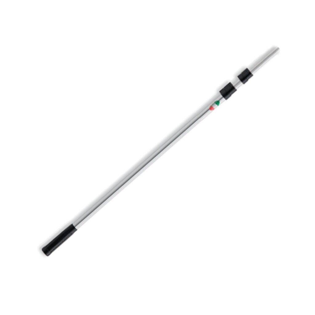 Teleskopska ručka za podmetač s priključkom na gumb. Izrađena od aluminija. Dostupna u duljinama od 2 m i 2