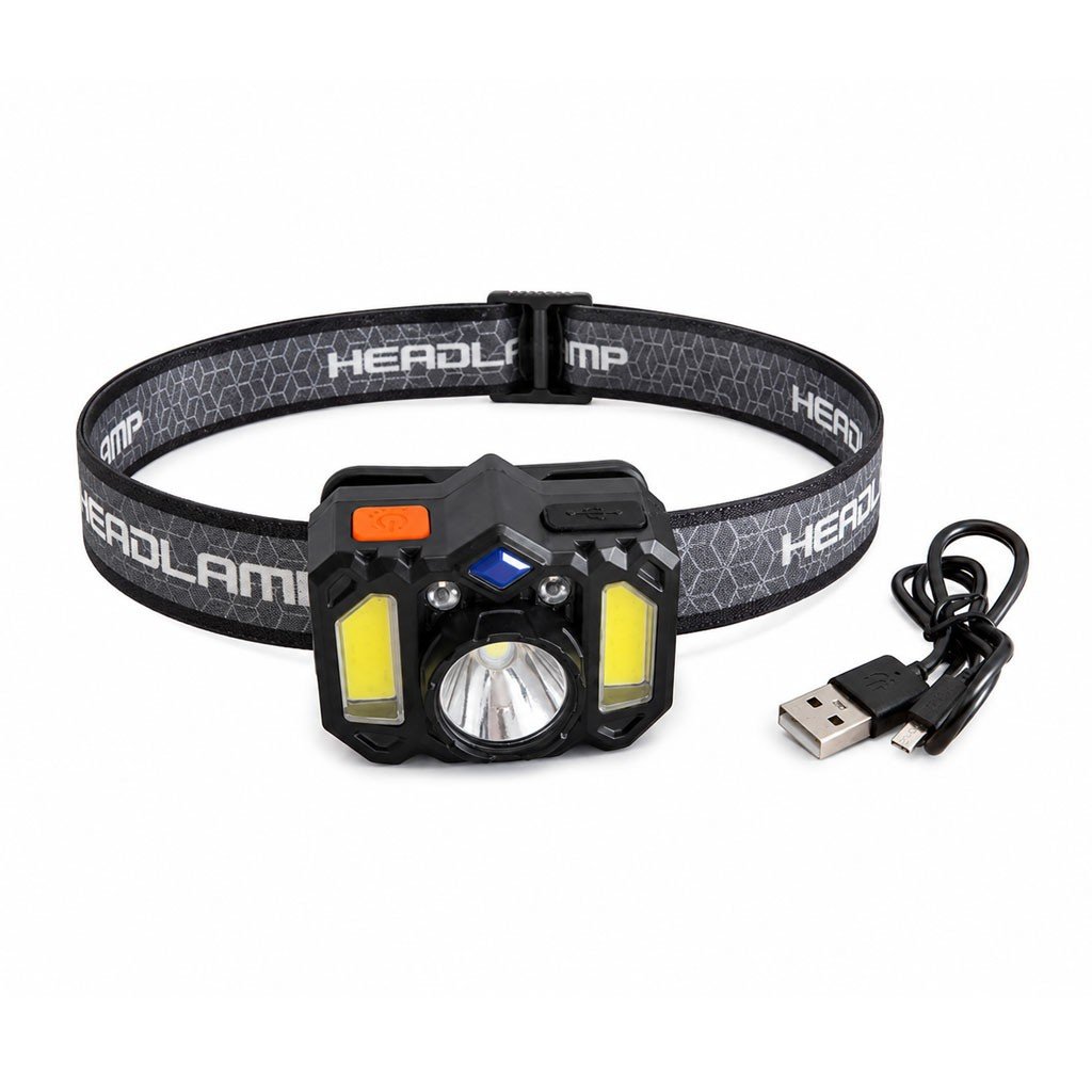 STORM RIDER FL-622 punjiva svjetiljka s USB Type-C priključkom i litijevom baterijom od 1000 mAh. Opremljena s dvije COB LED diode i središnjom LED diodom od 5 W s brzim fokusiranjem. Vodootporna s IP44 certifikatom