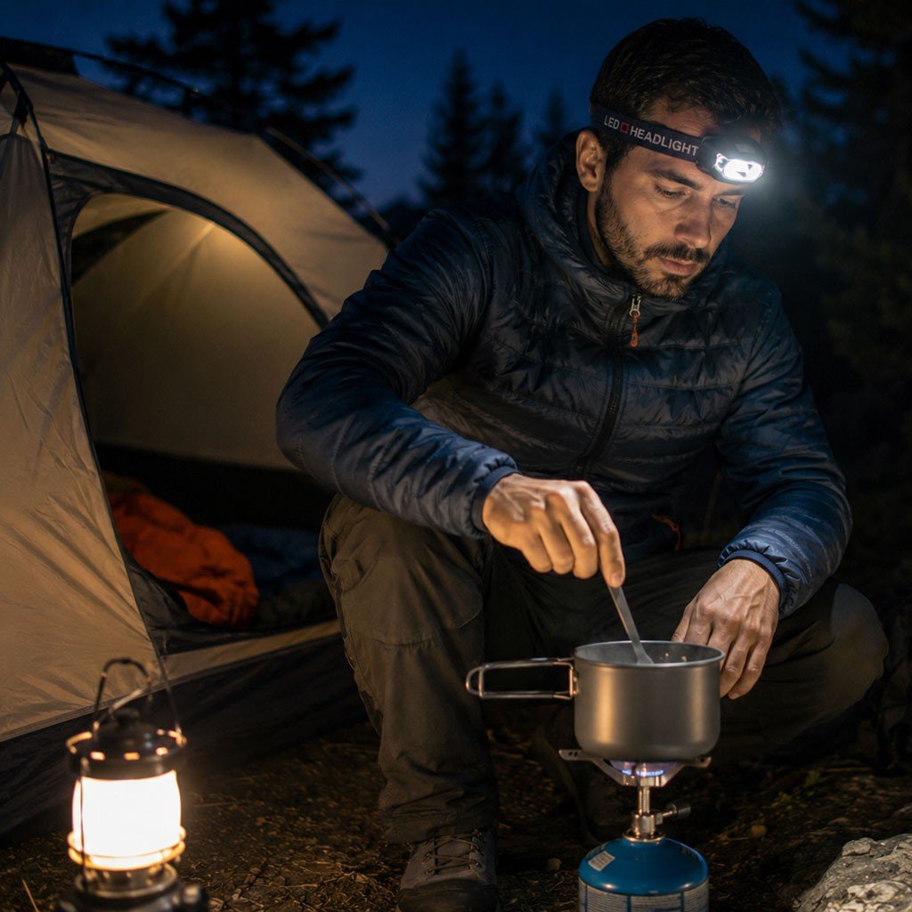 STORM RIDER FL-638 Punjiva USB-C COB LED naglavna svjetiljka IP65 180 lumena - Slika 8