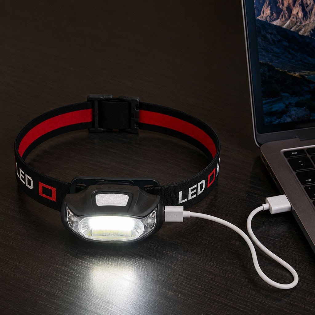 STORM RIDER FL-638 Punjiva USB-C COB LED naglavna svjetiljka IP65 180 lumena - Slika 9